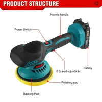 Polisseuse de voiture sans fil pour batterie Makita 18 V