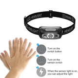 lampe frontale à LED puissante à capteur