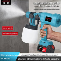 Pistolet pulvérisateur électrique sans fil, batterie 21 V