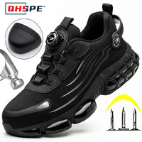 Chaussures de sécurité à bouton rotatif