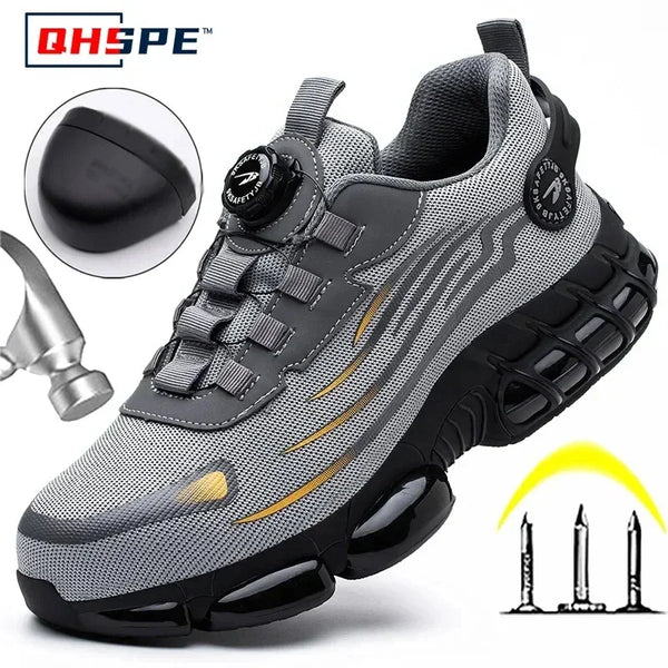 Chaussures de sécurité à bouton rotatif
