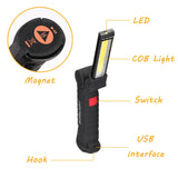 Lampe de Poche LED COB Rechargeable