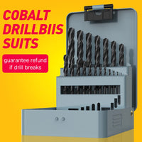Ensemble de forets au cobalt pour acier inoxydable, bois, métal