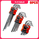 Lot de 9  clés Allen, clé à tête étoile Torx,